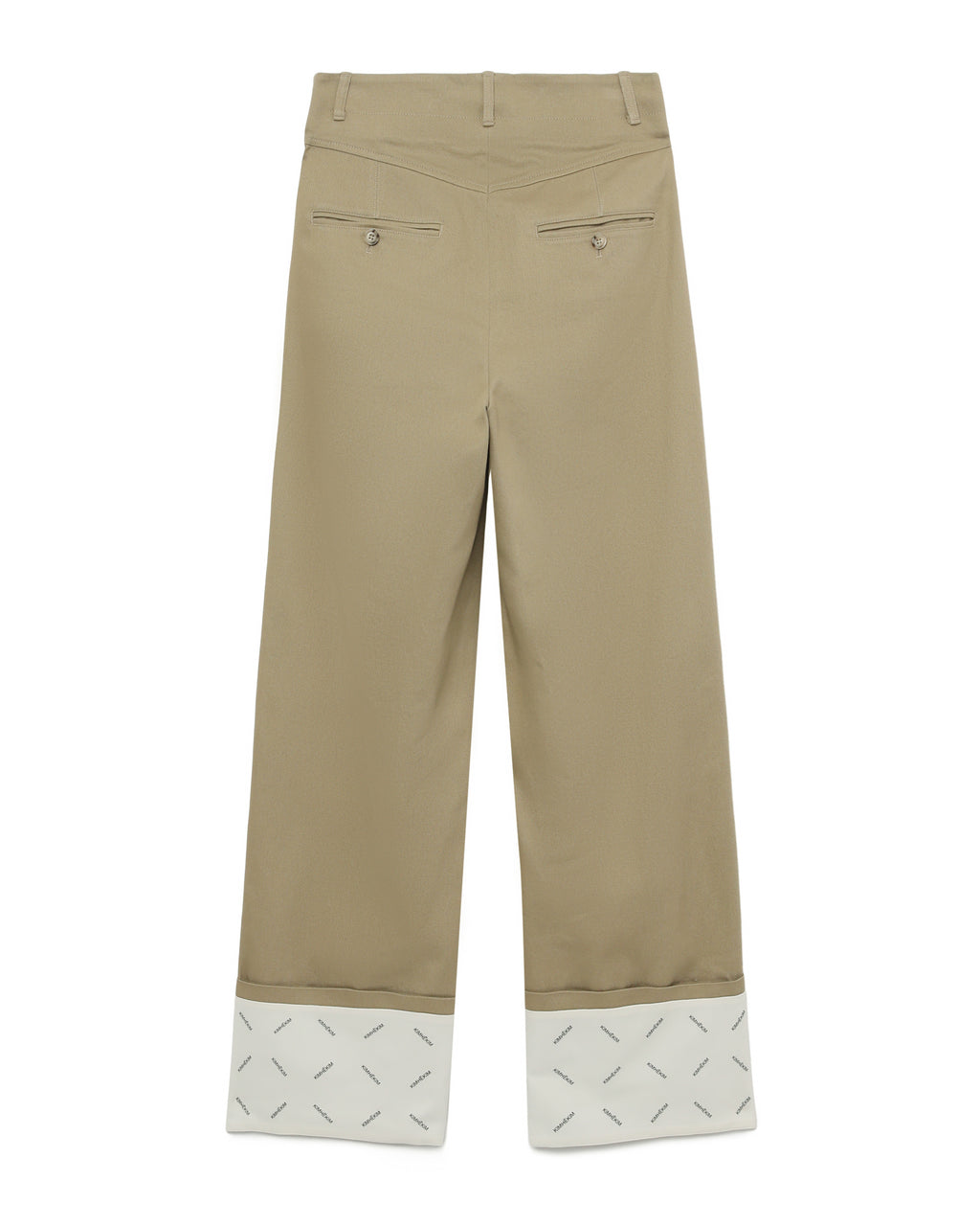 Contrast cuff pants