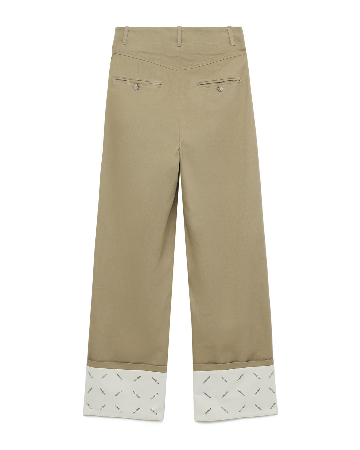 Contrast cuff pants