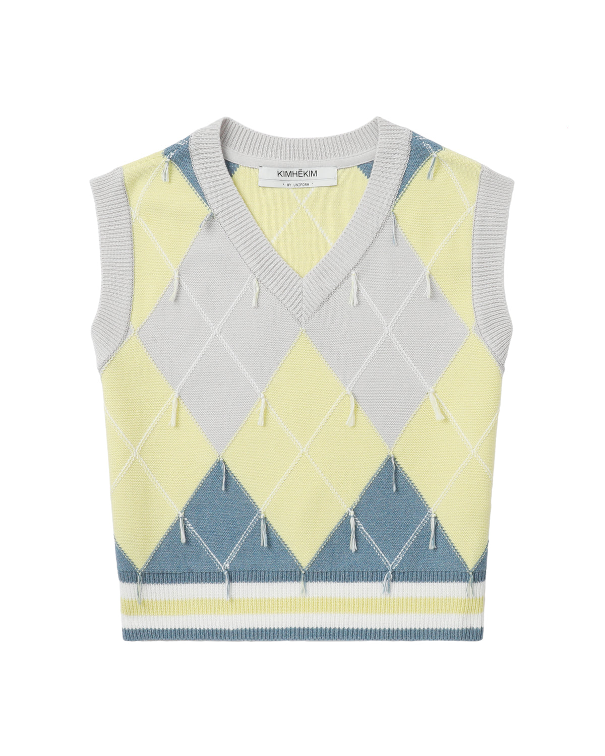 Argyle knit vest