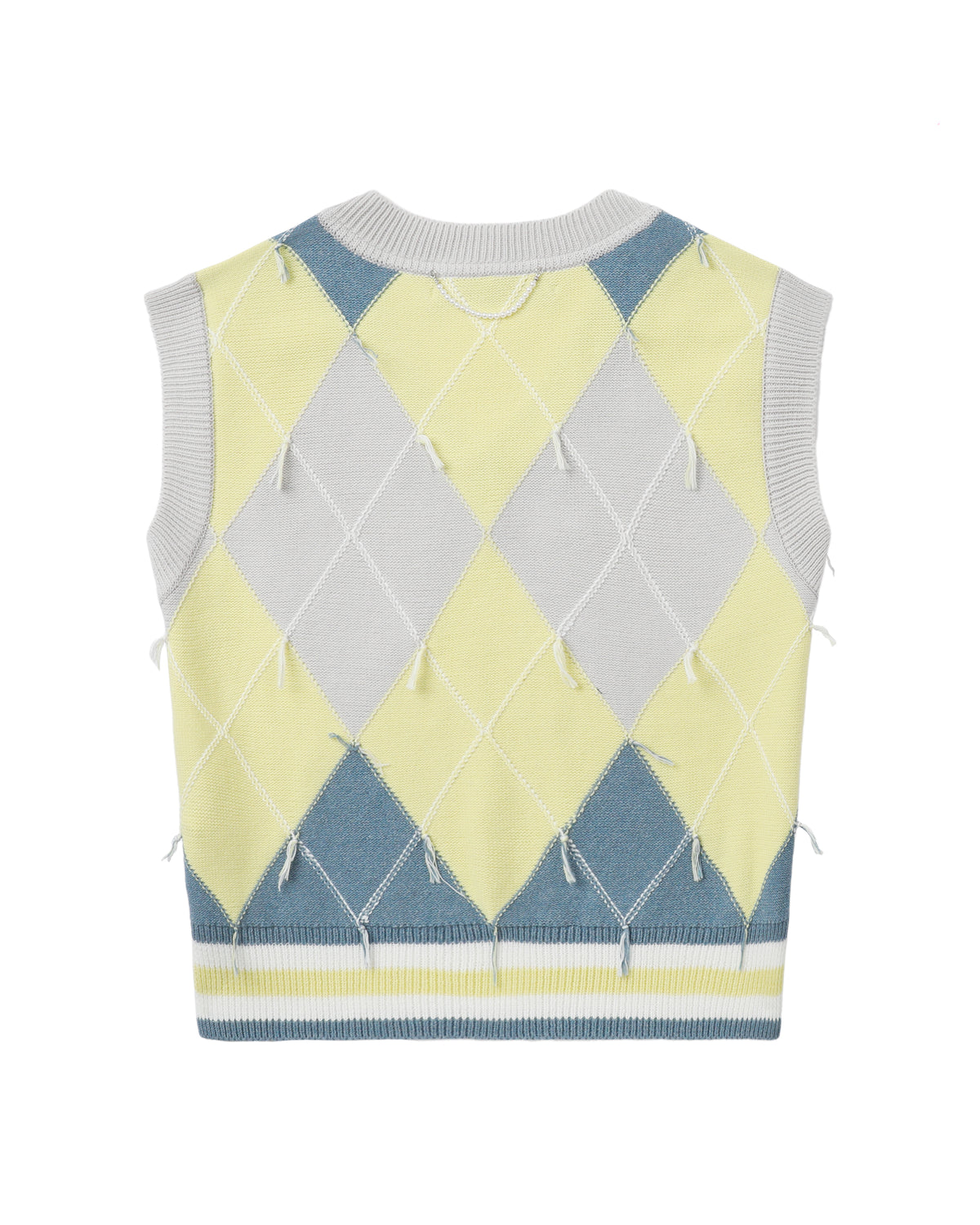 Argyle knit vest