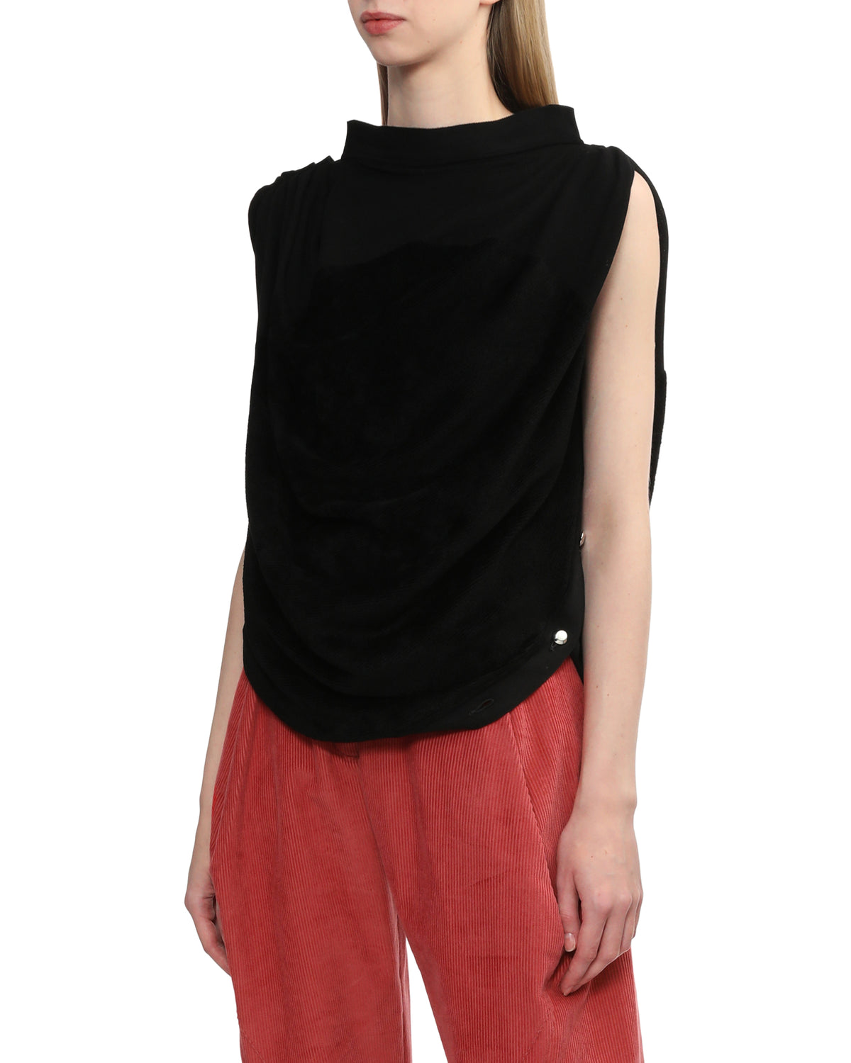 Asymmetric knitted top