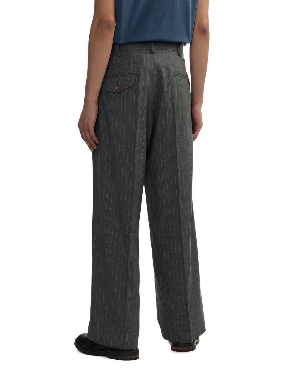 Striped wool trousers