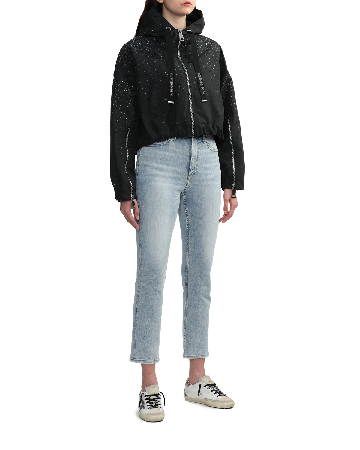 Giubbino crop Khris Strass jacket