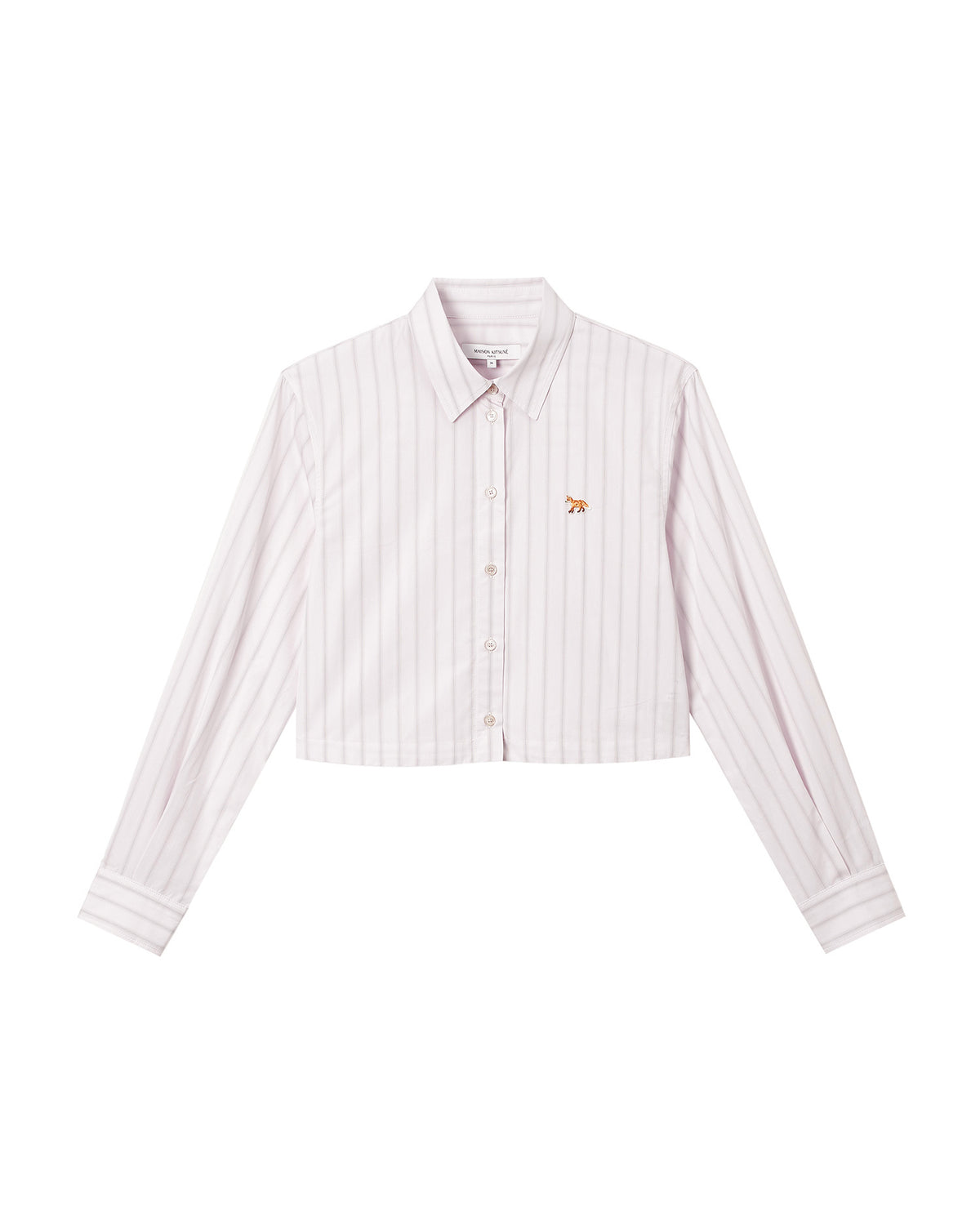 Striped cropped shirt