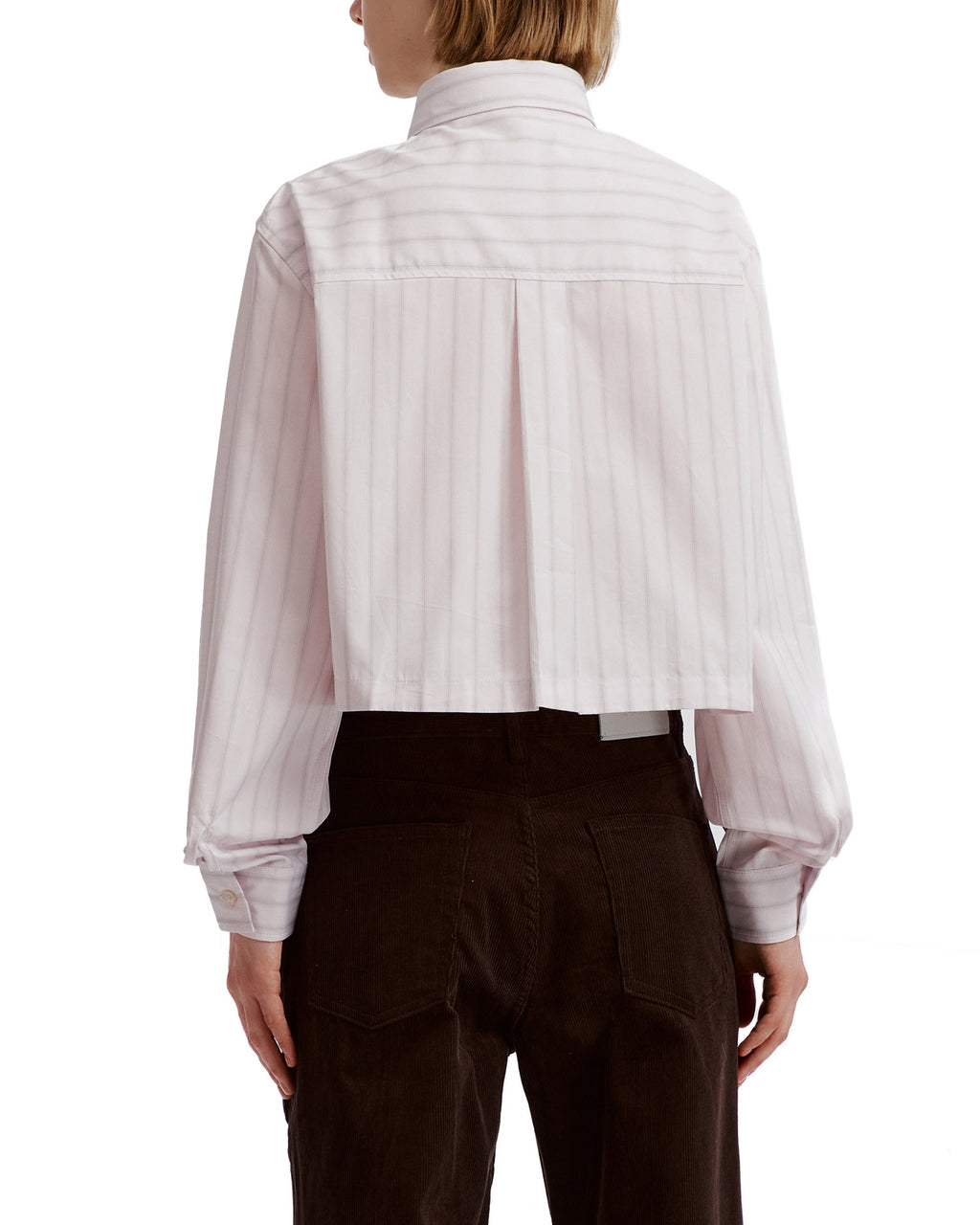 Striped cropped shirt
