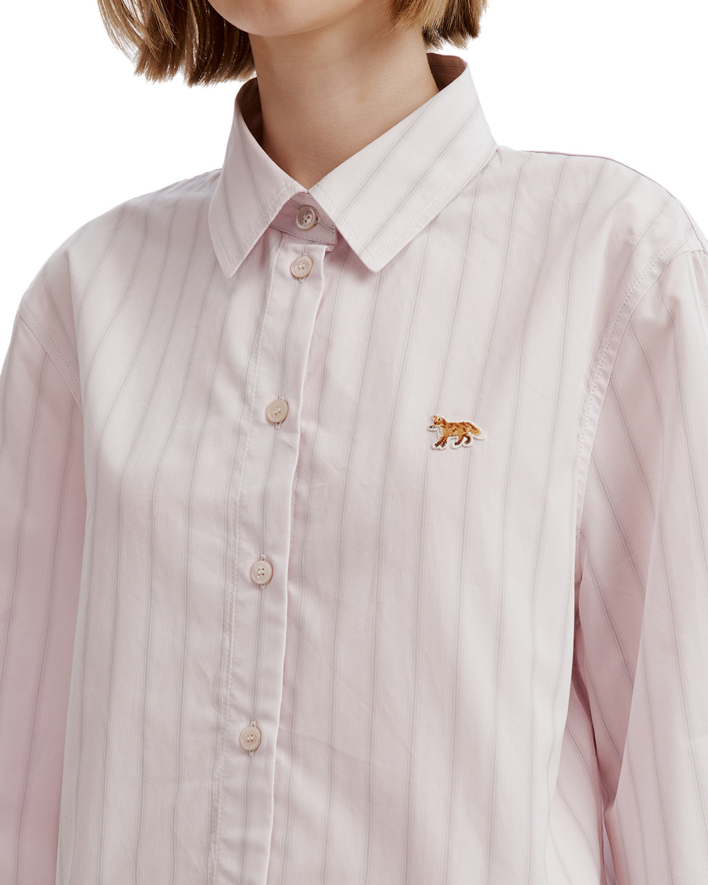 Striped cropped shirt