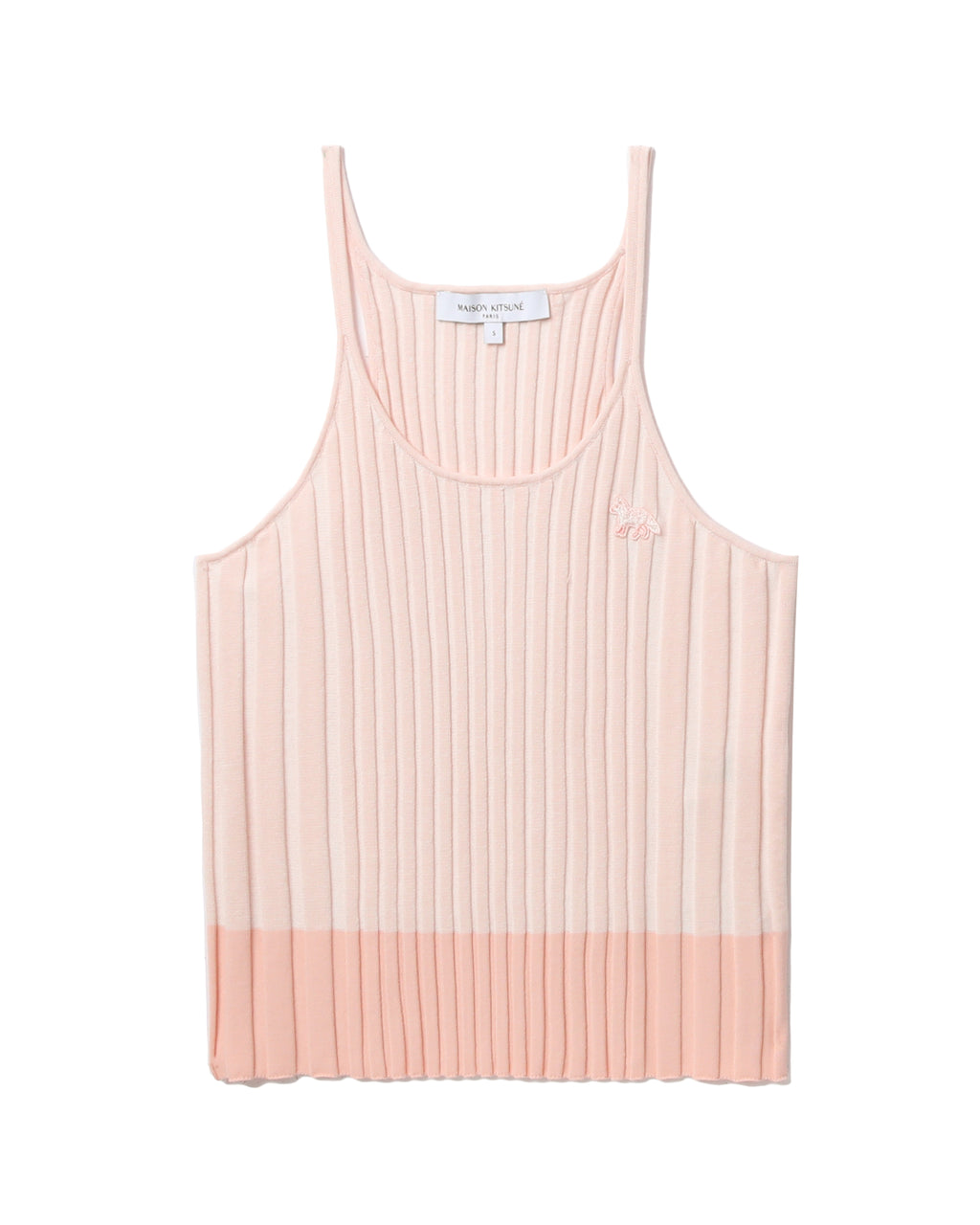 Baby Fox patch ribbed tank top