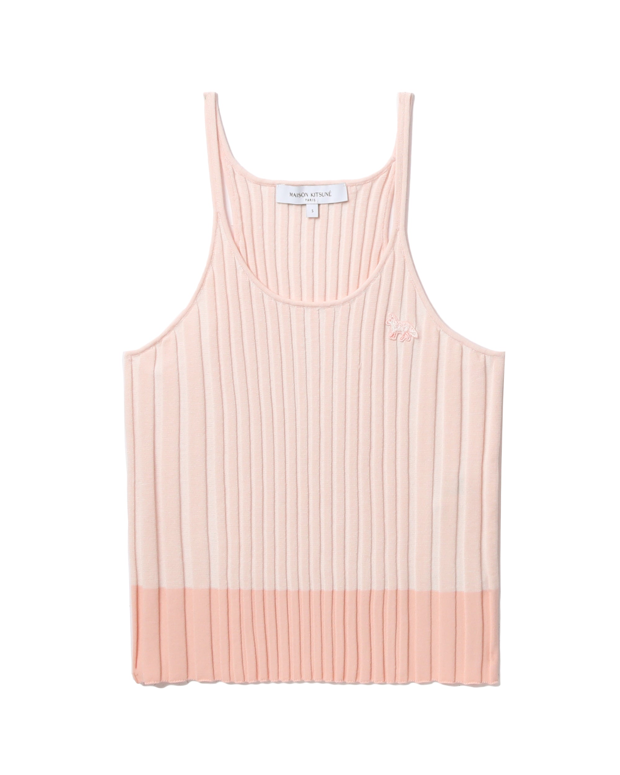 Baby Fox patch ribbed tank top