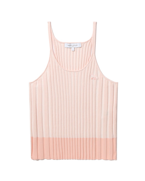 Baby Fox patch ribbed tank top