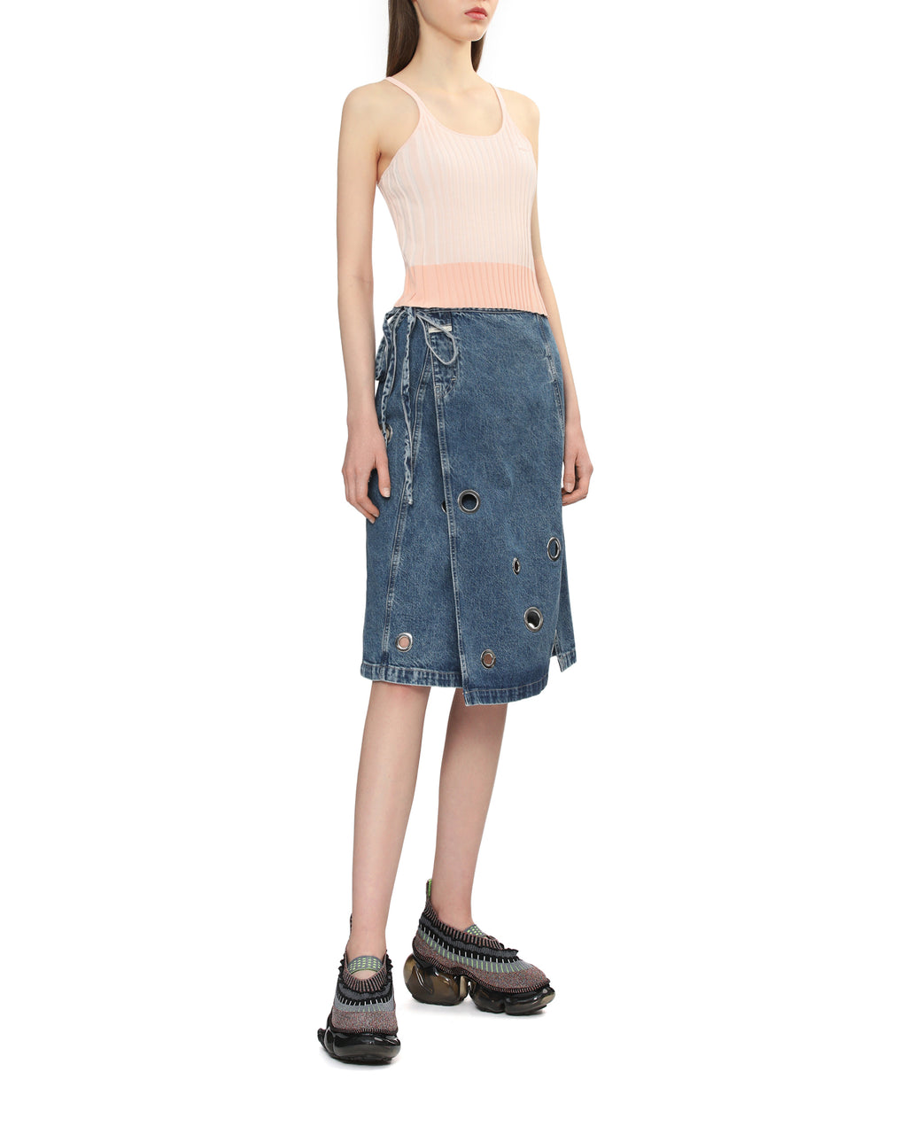Baby Fox patch ribbed tank top