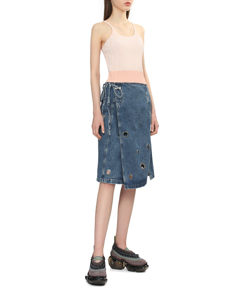 Baby Fox patch ribbed tank top