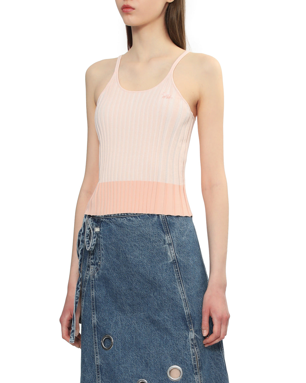 Baby Fox patch ribbed tank top