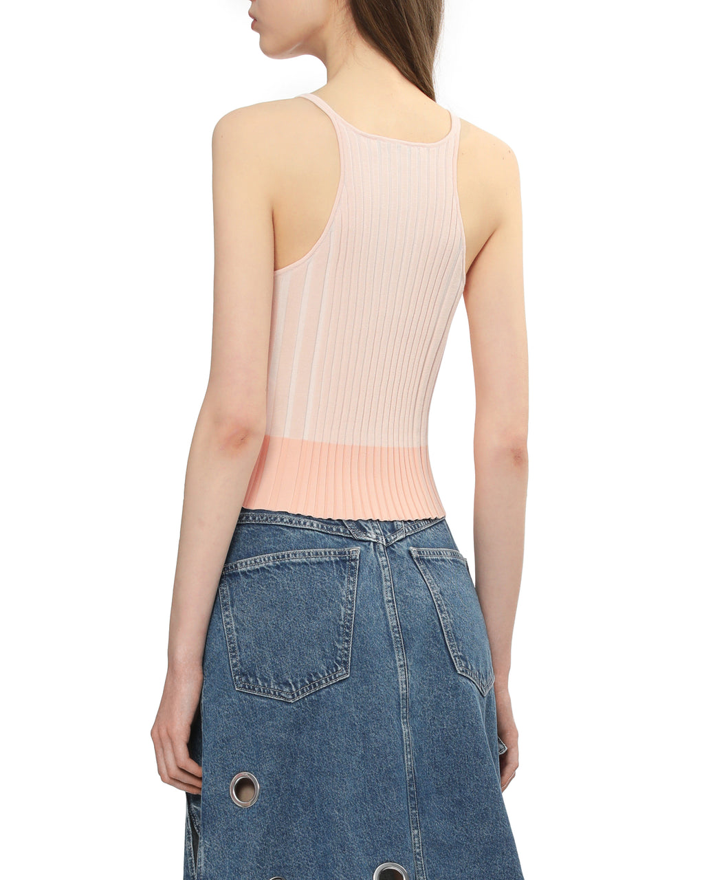 Baby Fox patch ribbed tank top