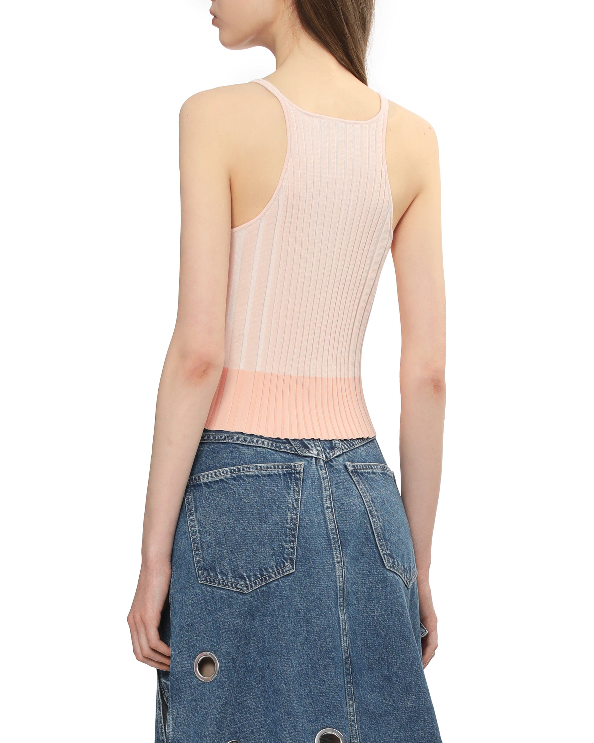 Baby Fox patch ribbed tank top