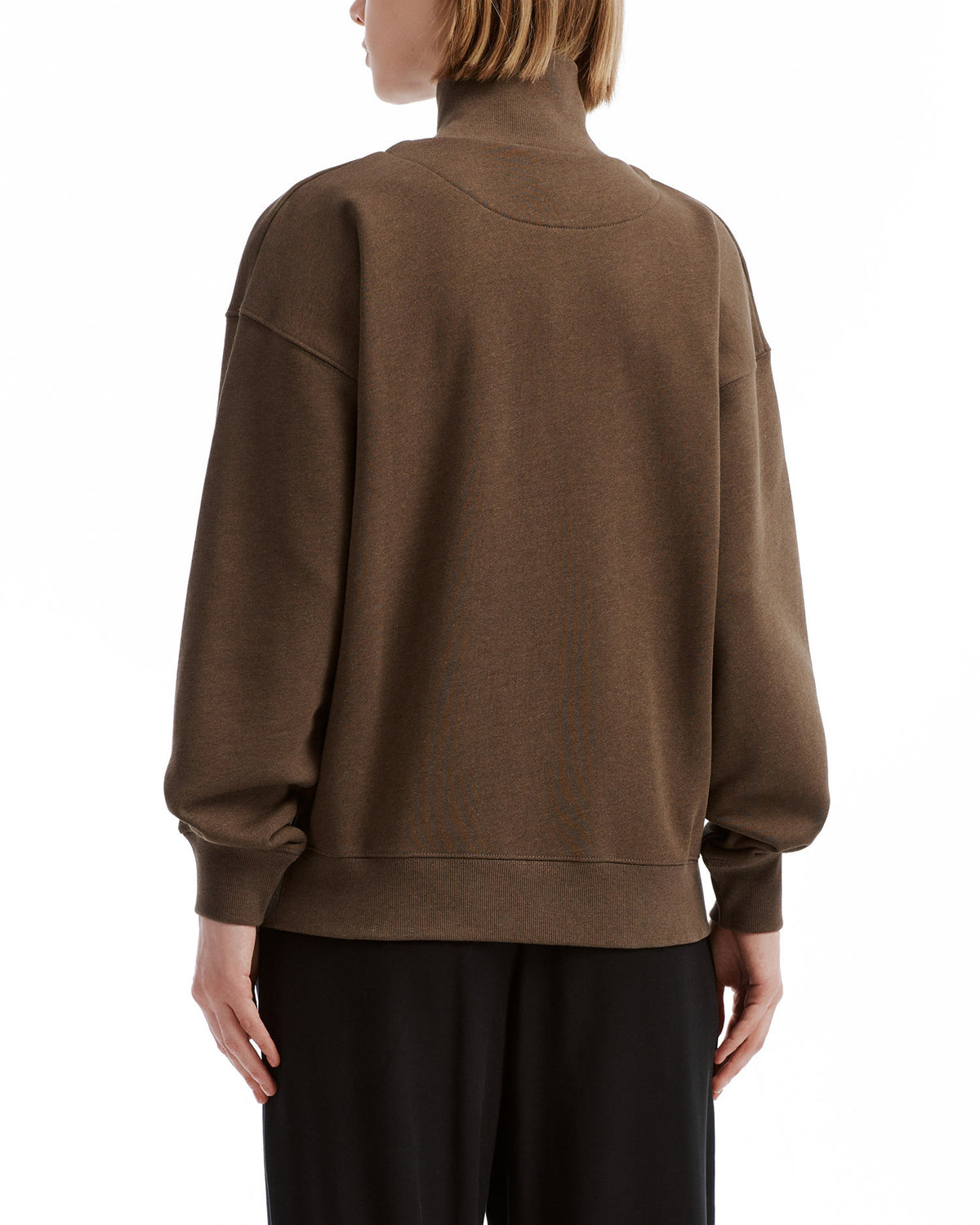 Zip-neck sweat