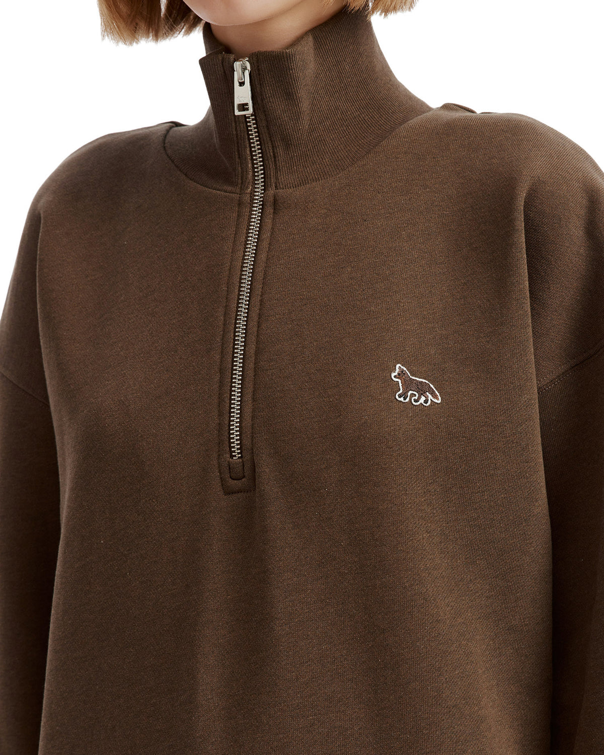 Zip-neck sweat