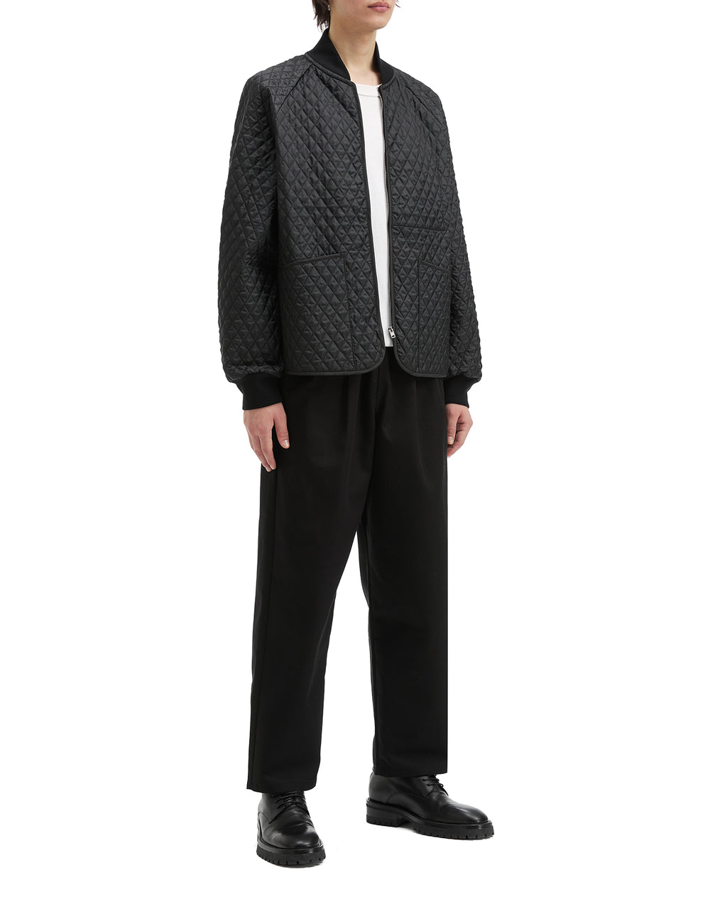 Quilted bomber jacket