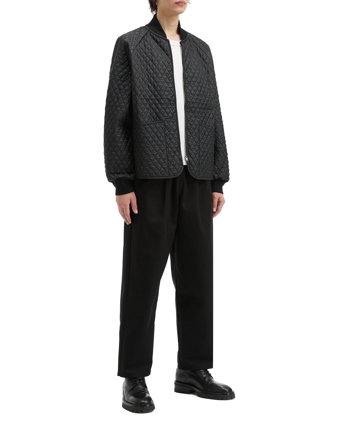 Quilted bomber jacket