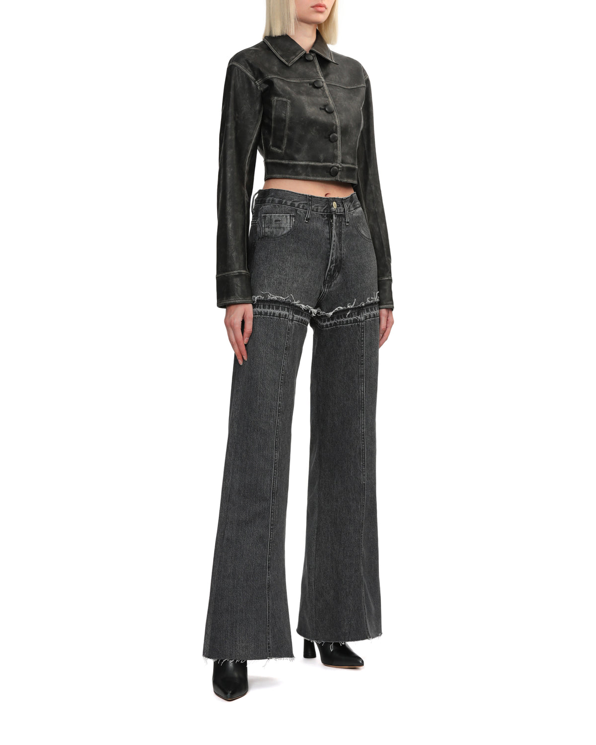 Flared panelled jeans