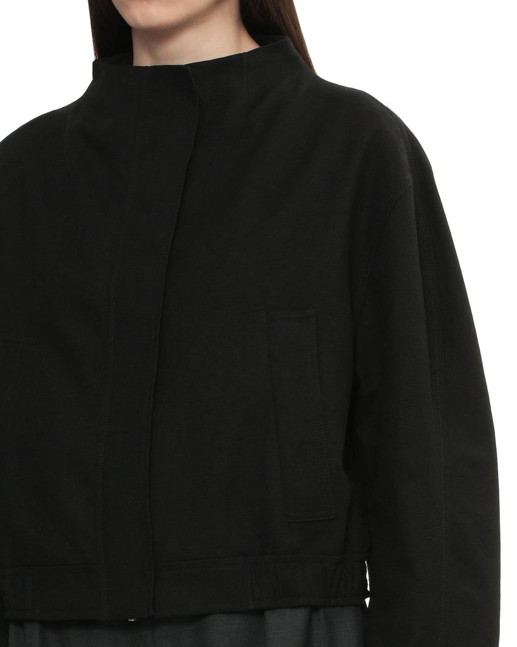 Mock neck jacket
