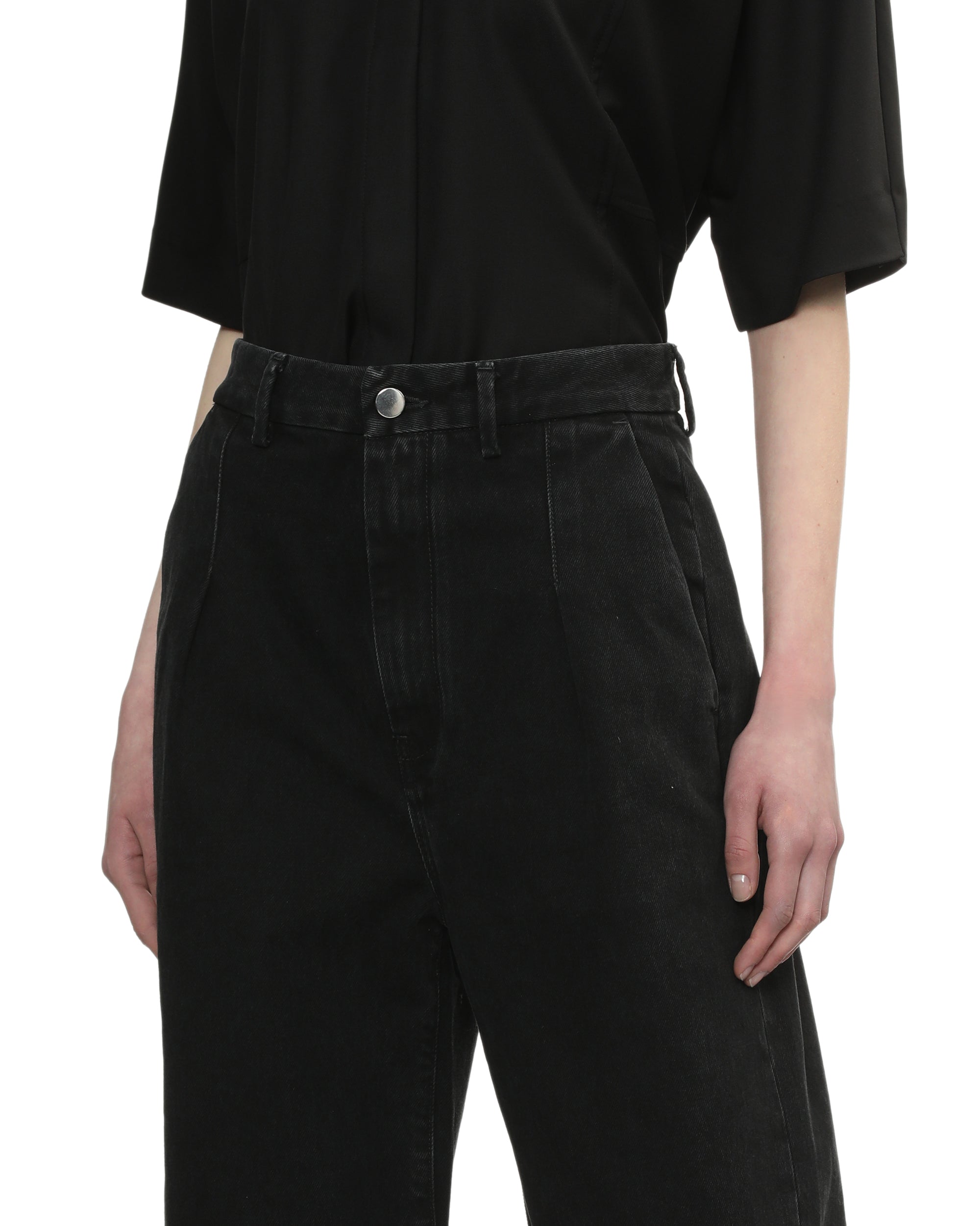 Wide-leg denim pants