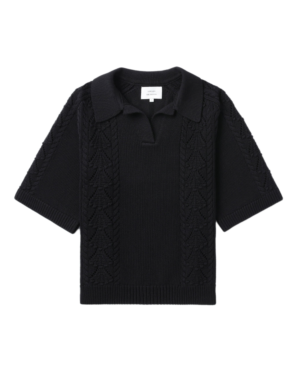 Polo knit top