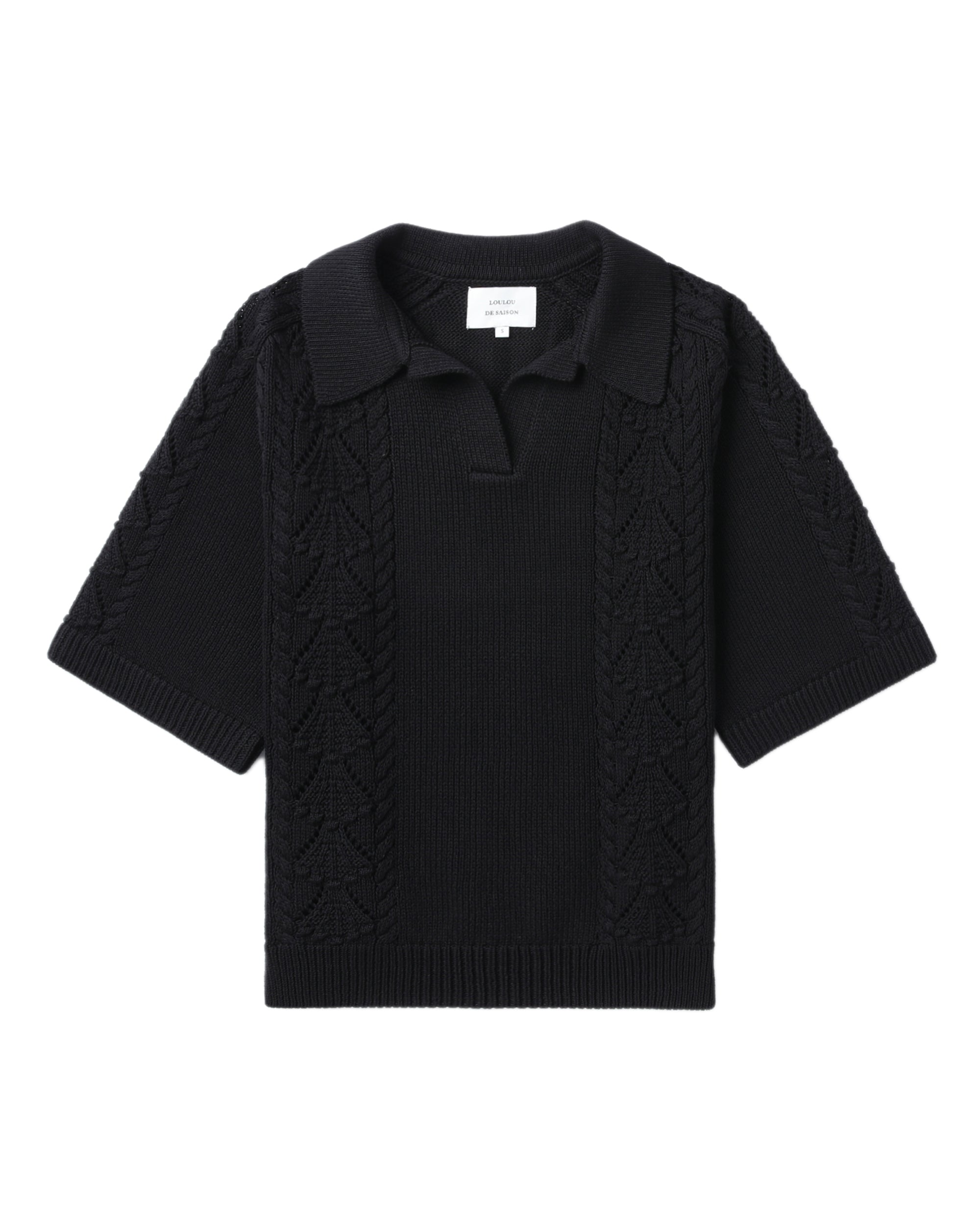 Polo knit top