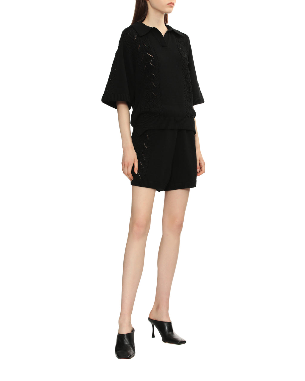 Polo knit top