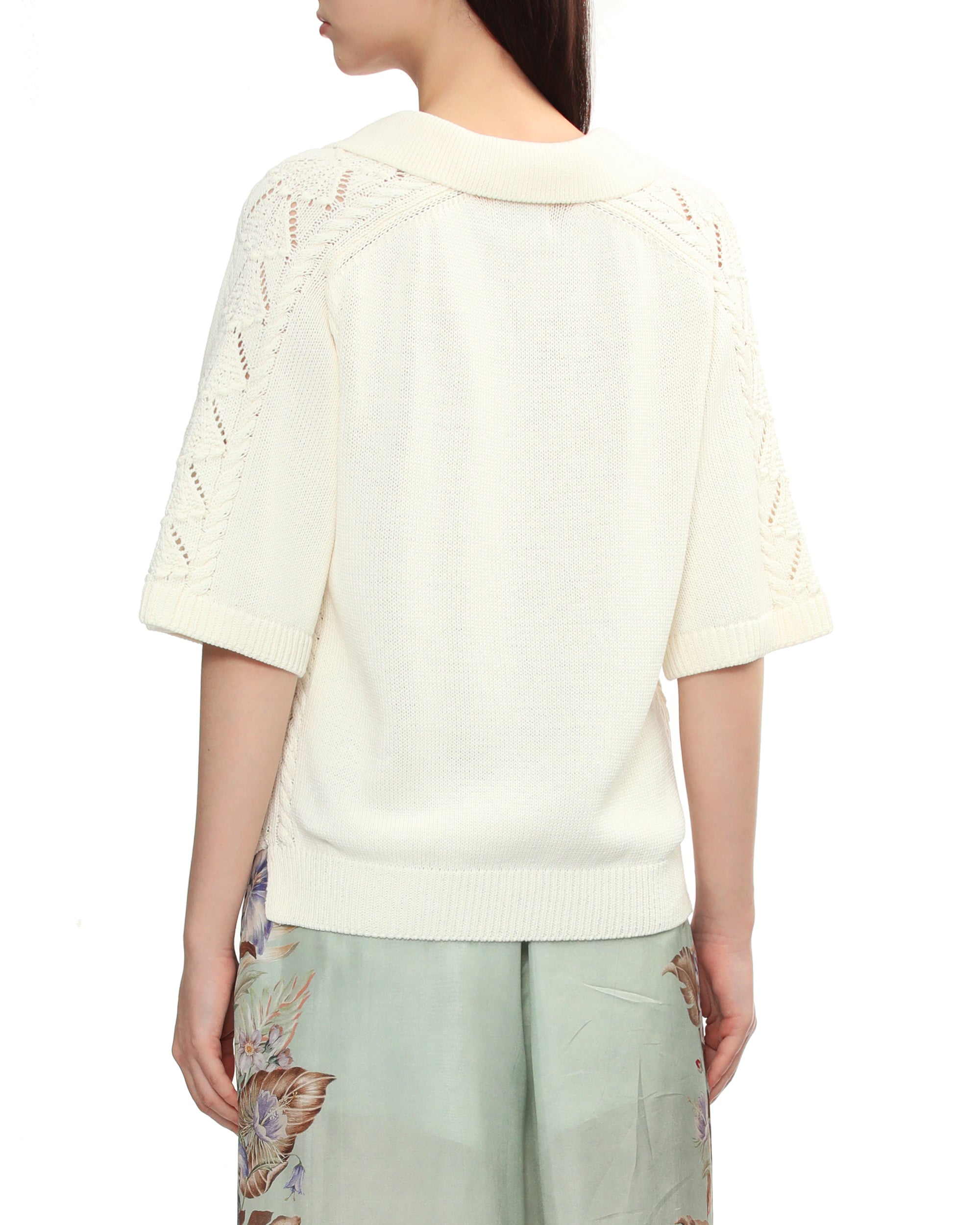 Polo knit top