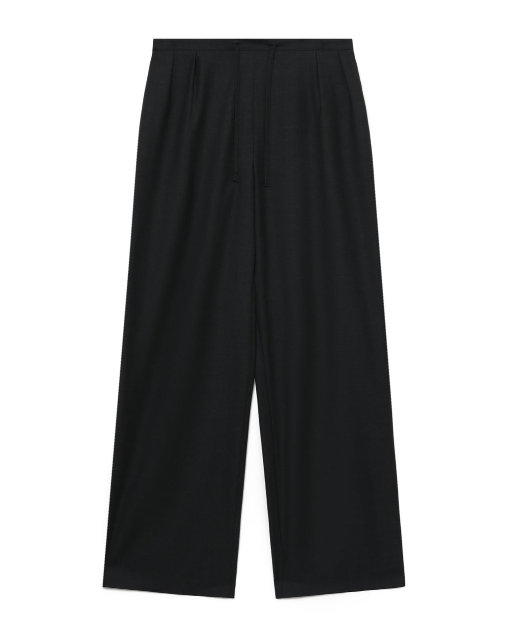 Pleated wool trousers