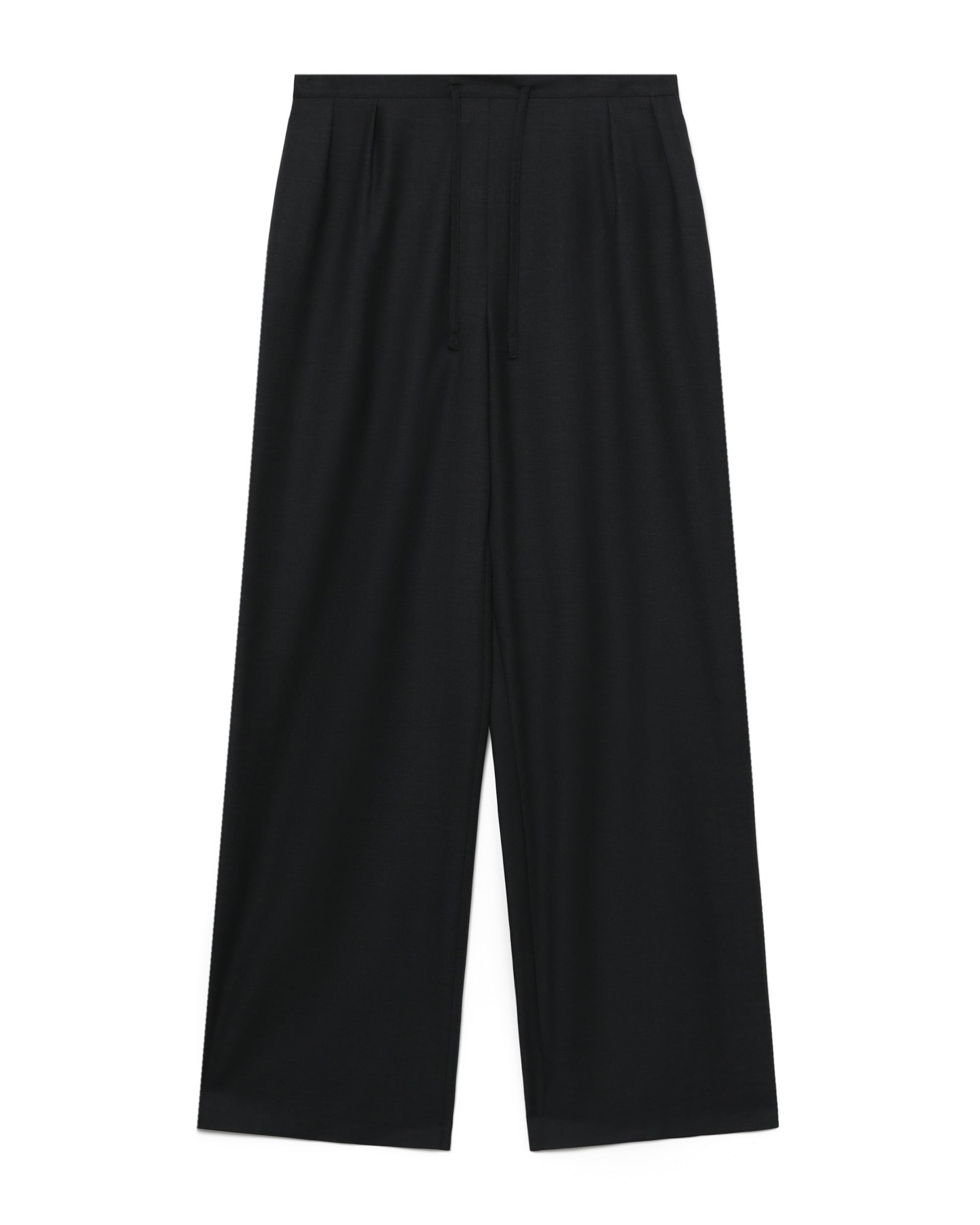 Pleated wool trousers