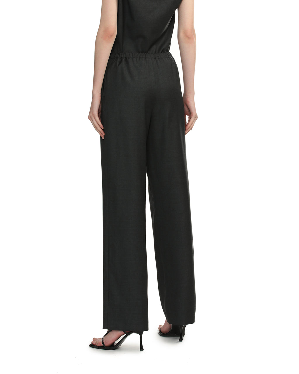Pleated wool trousers