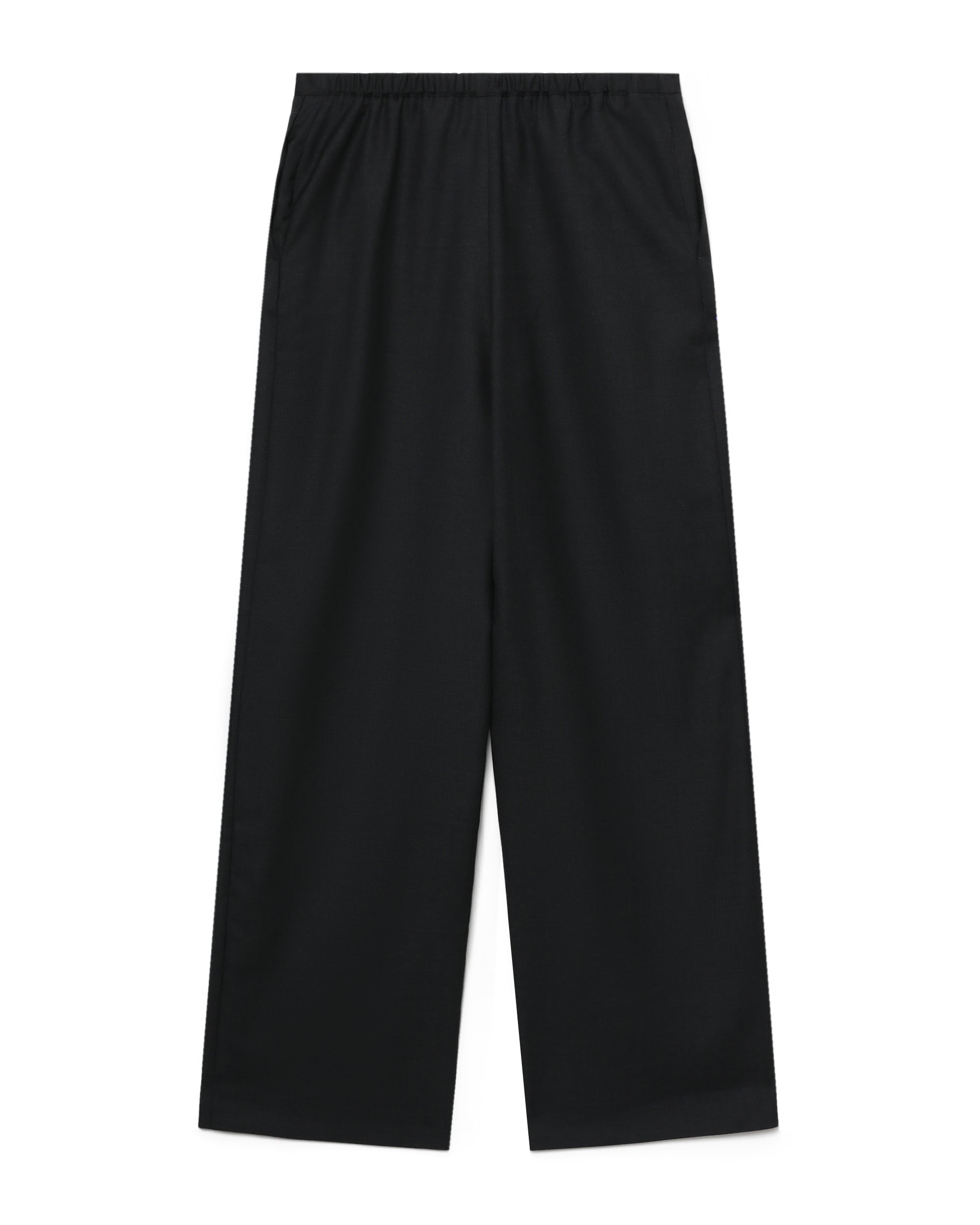 Pleated wool trousers