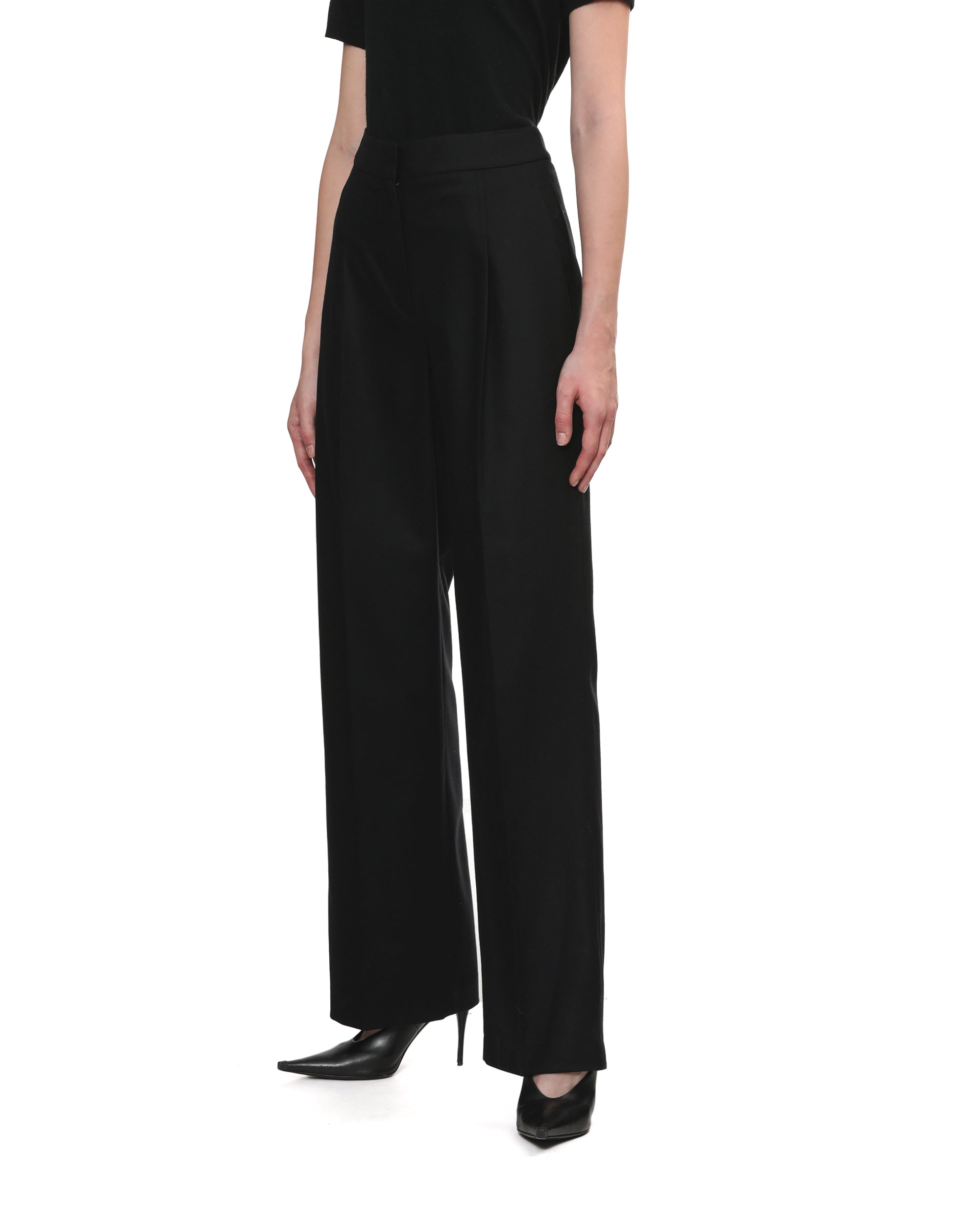 Pleated wool pants