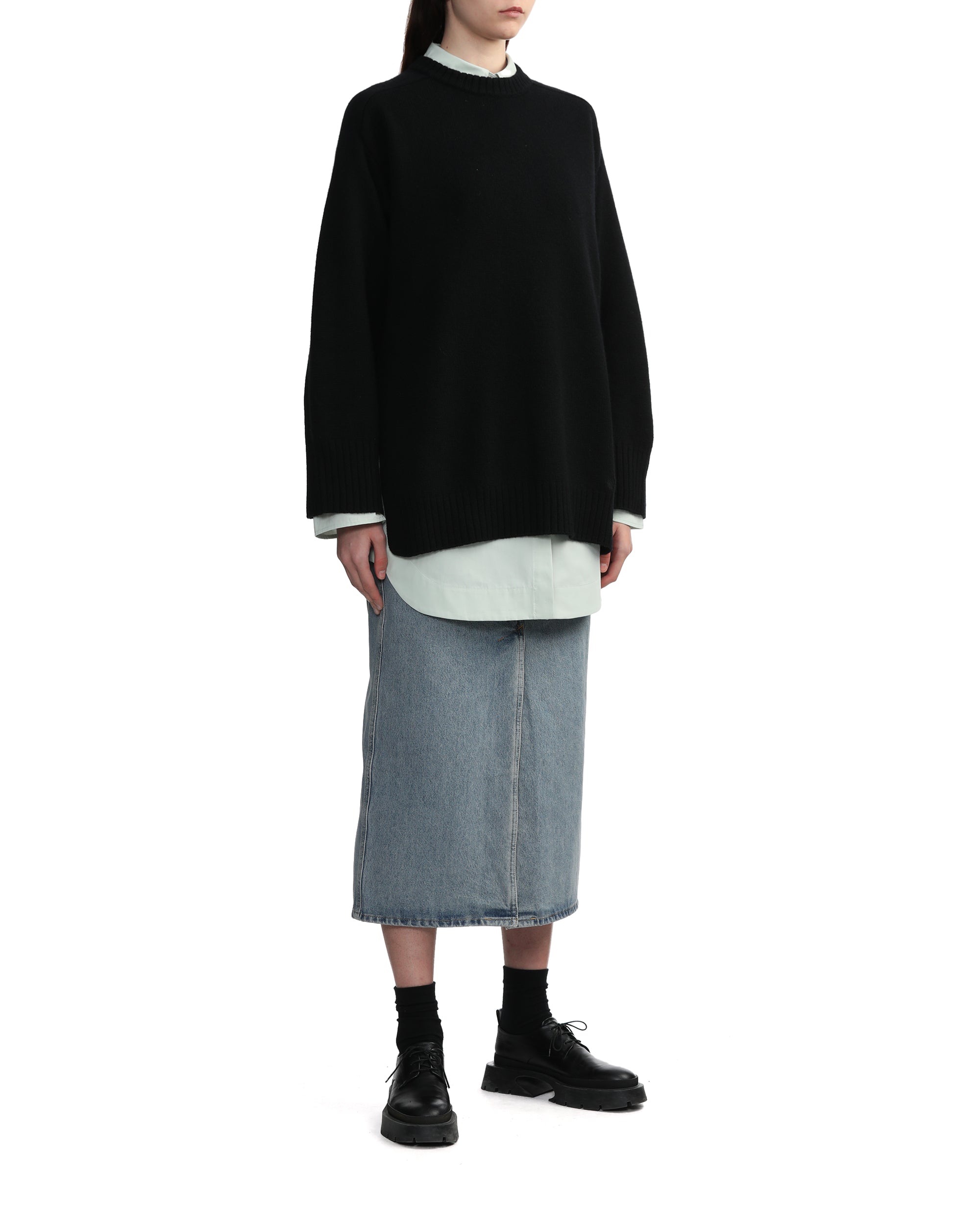 Rona denim long skirt