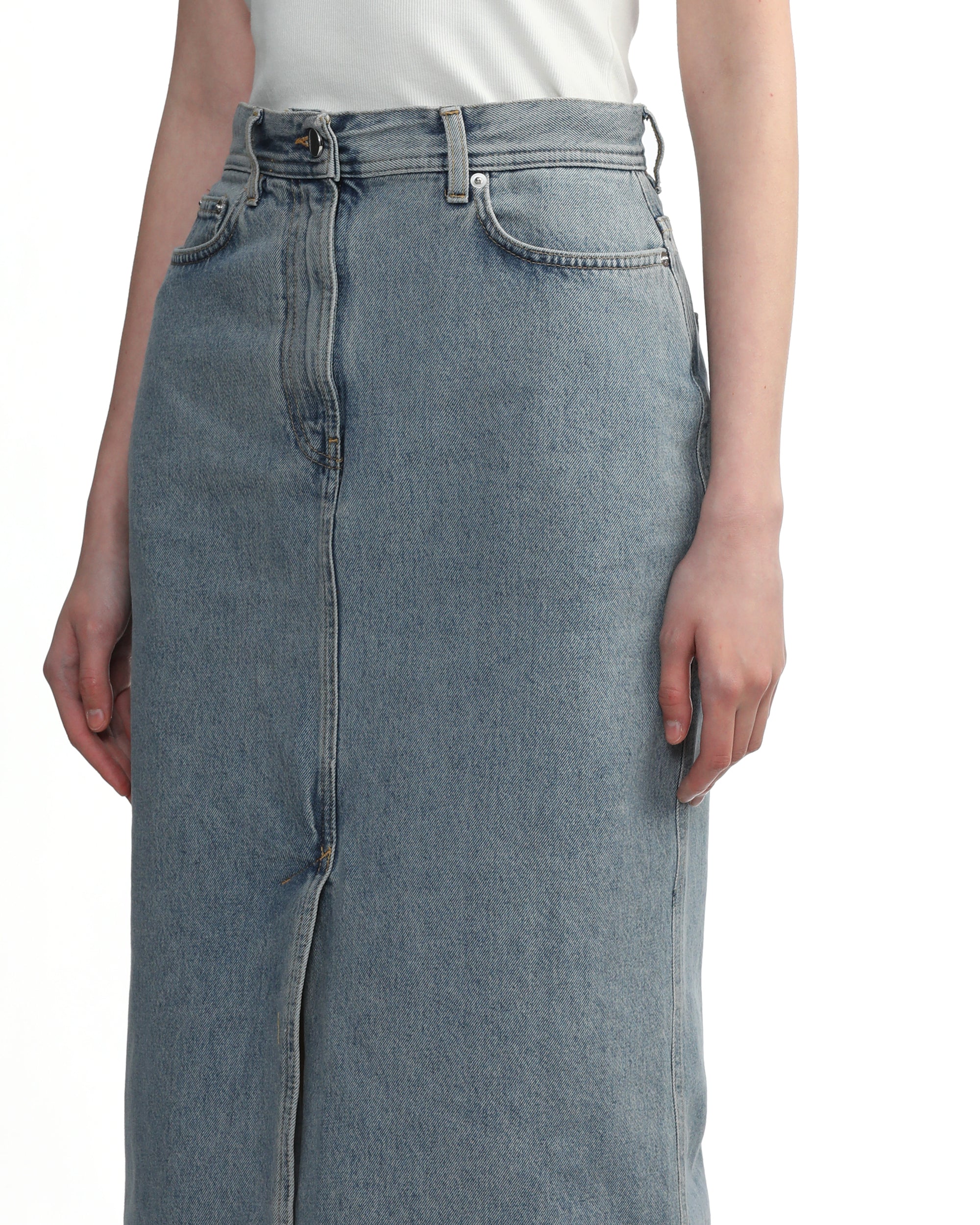 Rona denim long skirt