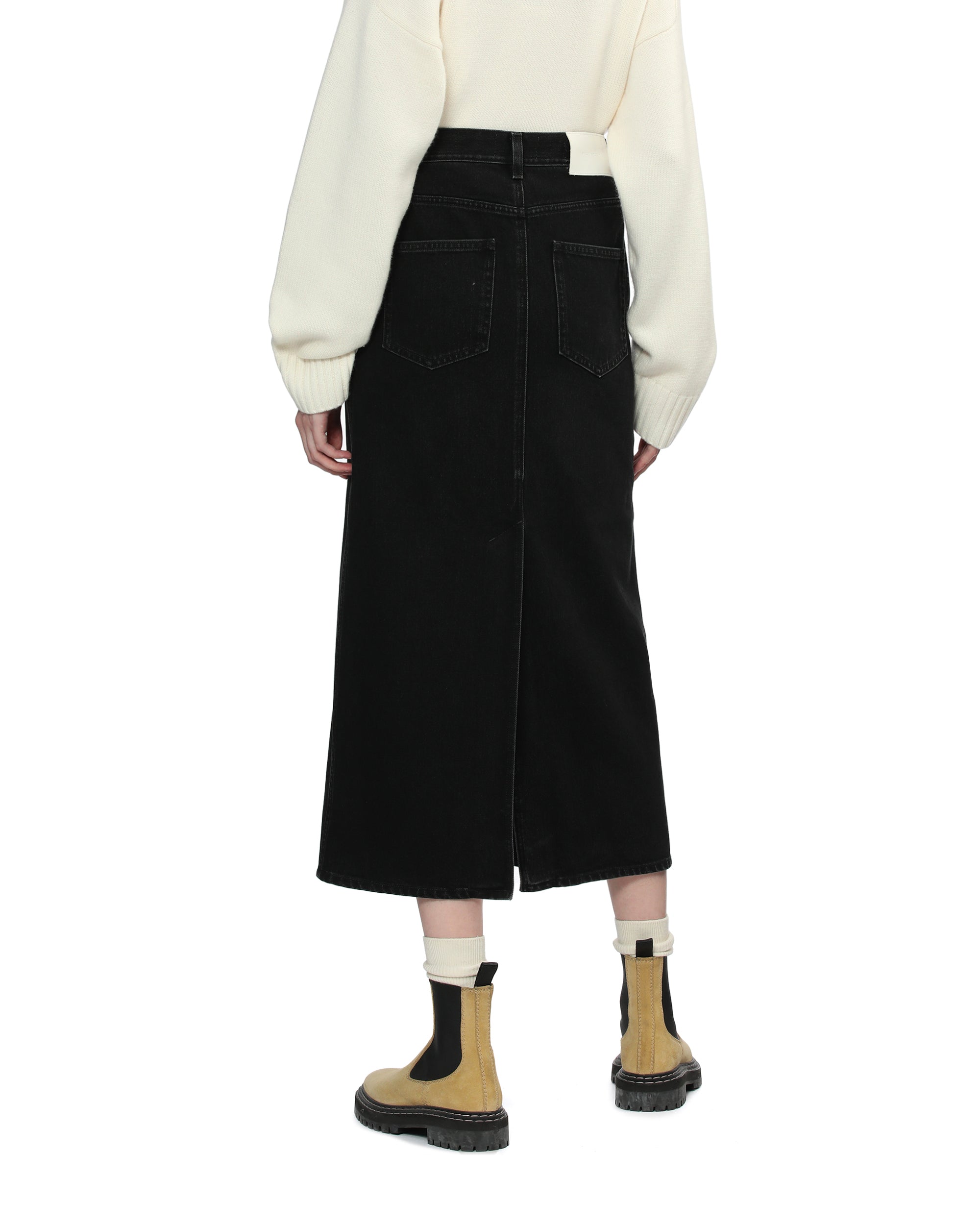 Rona denim midi skirt
