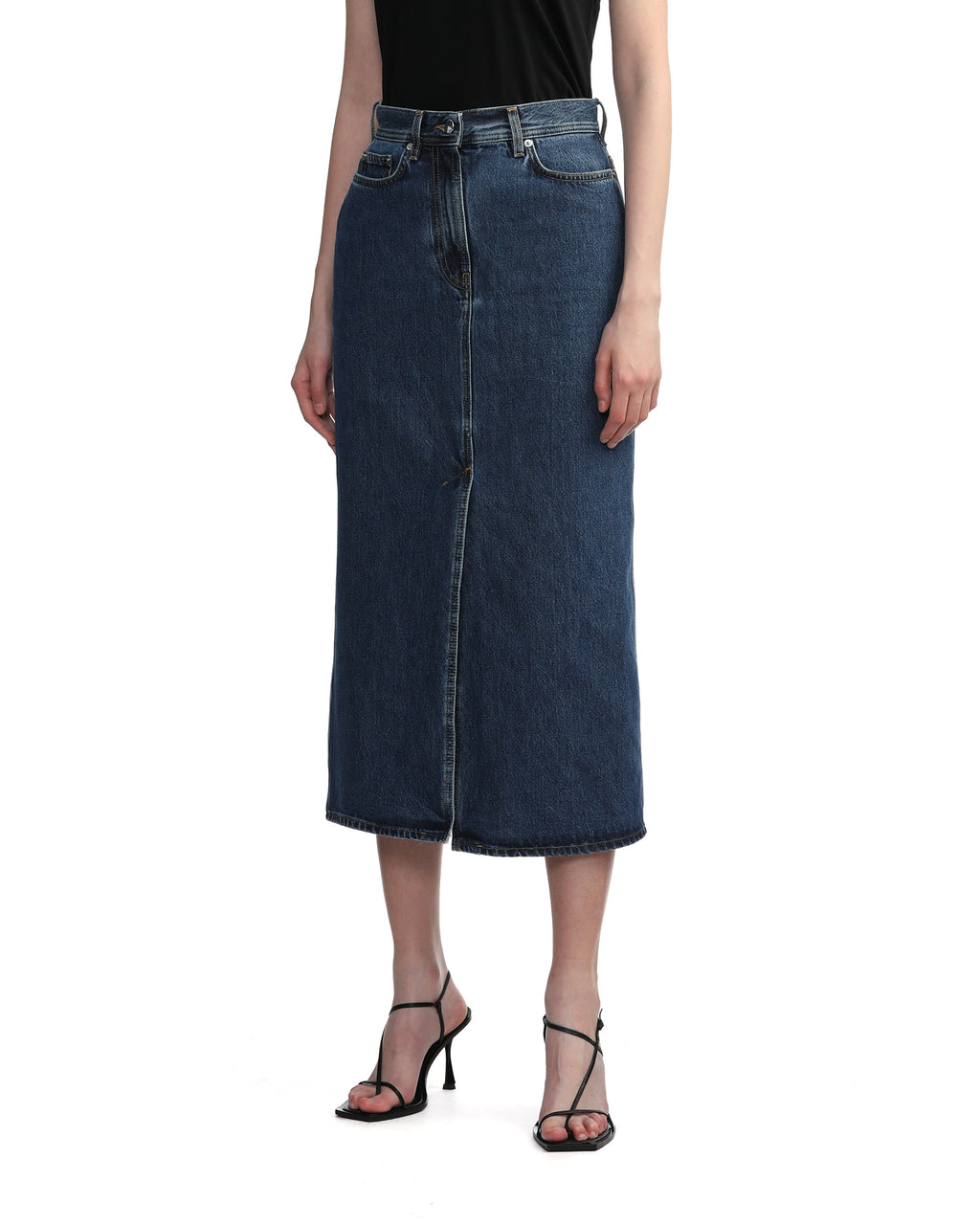 Rona denim long skirt