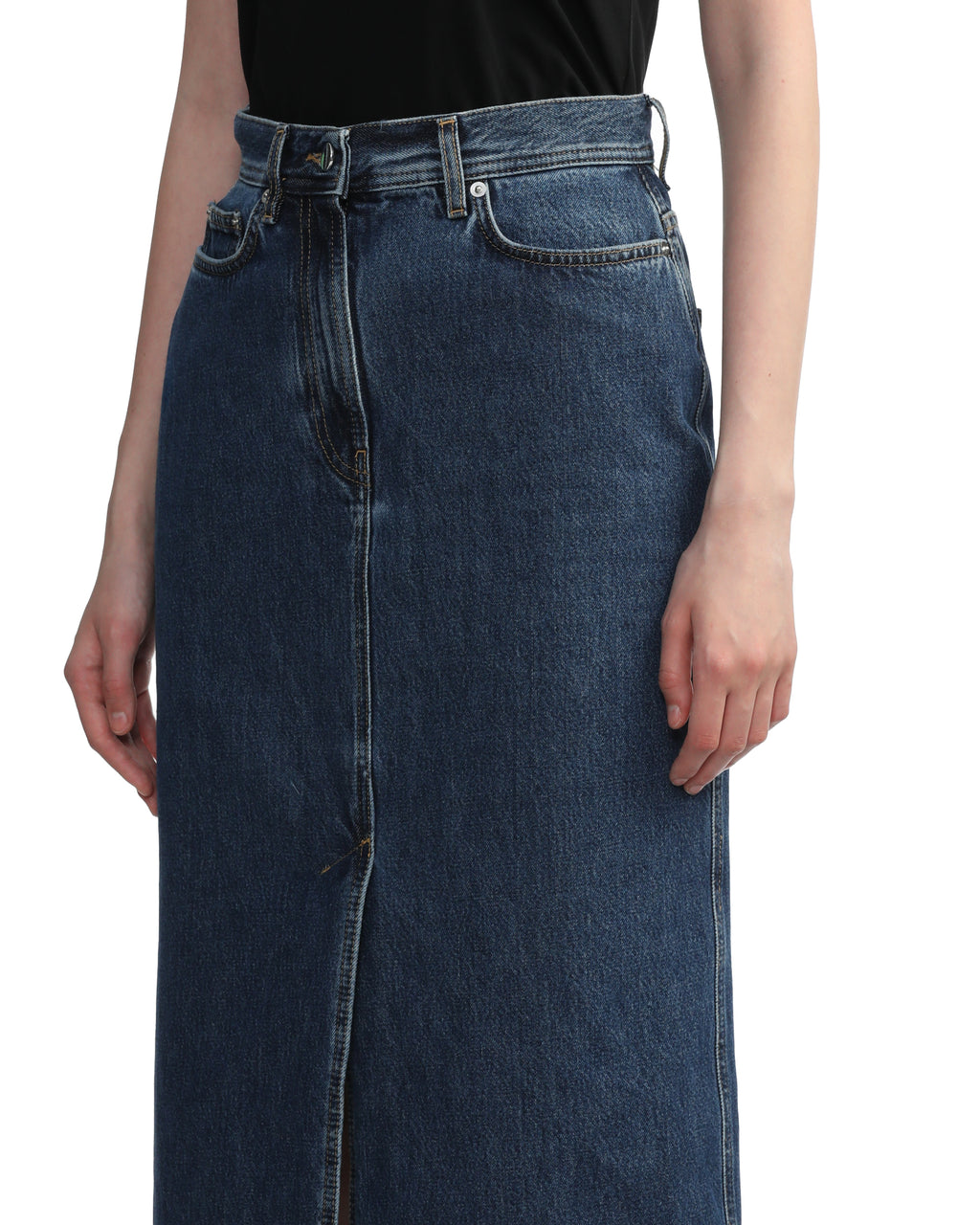 Rona denim long skirt