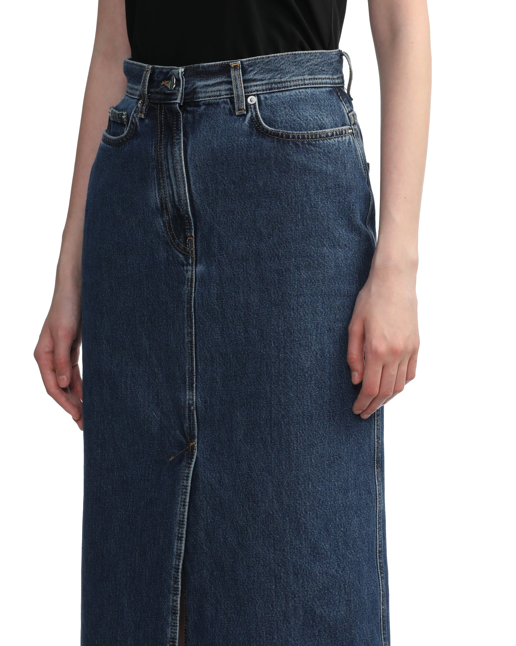 Rona denim long skirt
