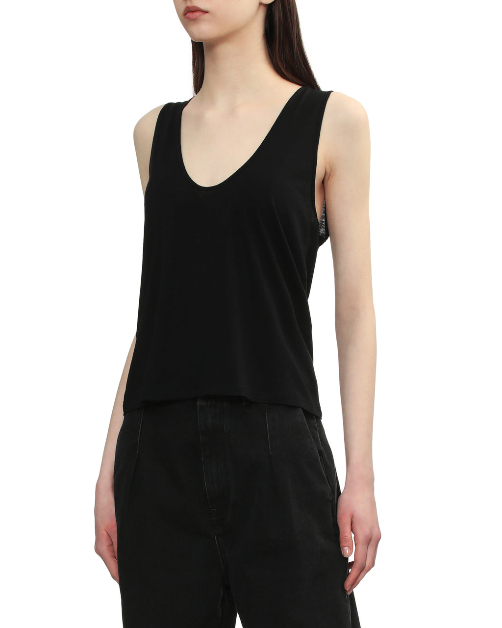 Plunging tank top