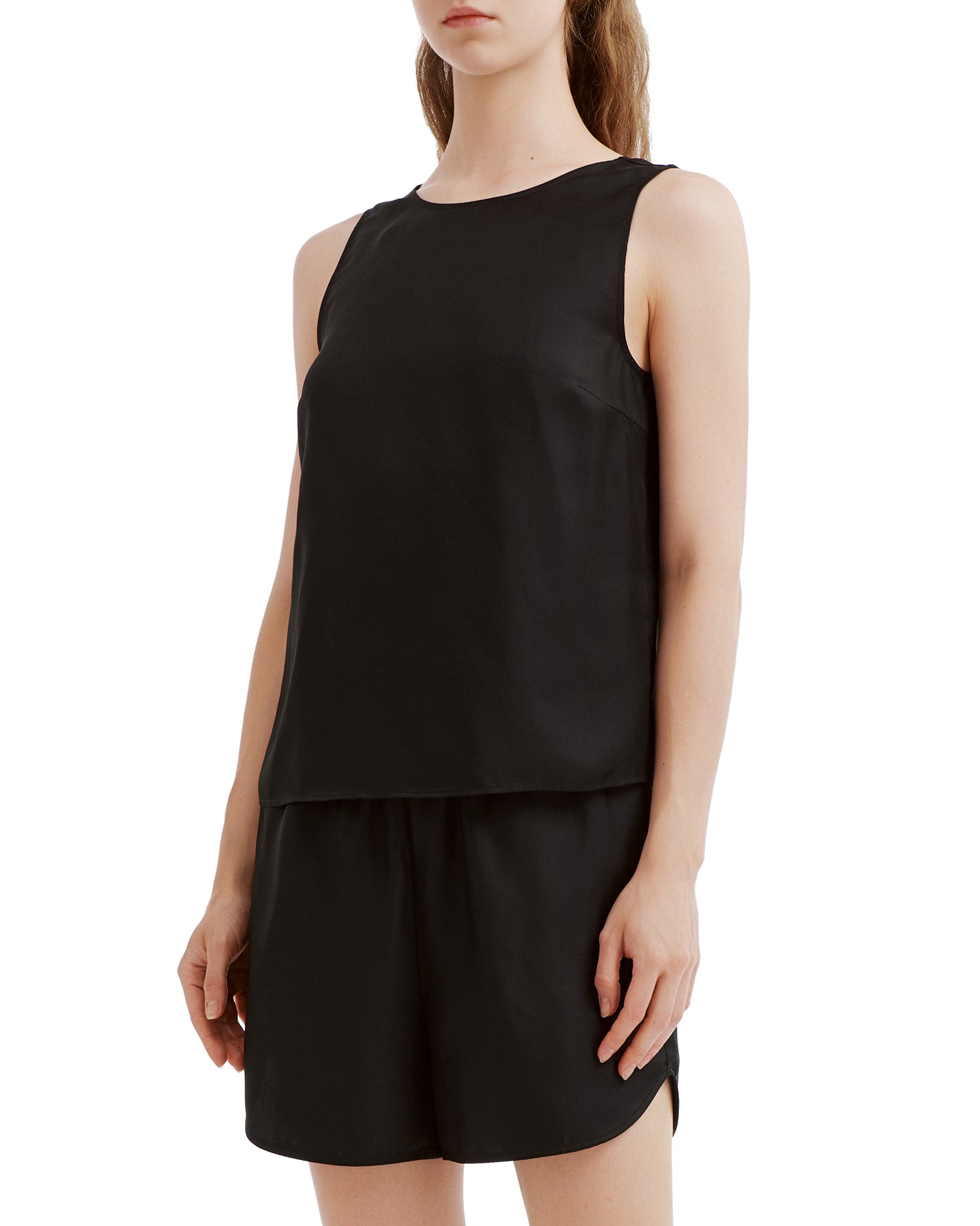 Gemma sleeveless silk top