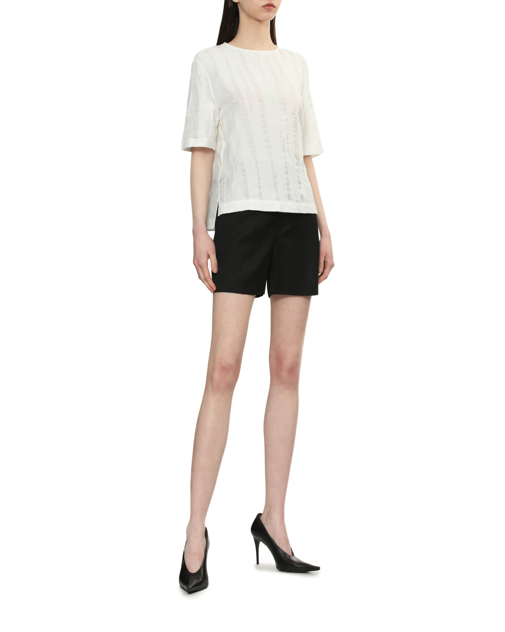 Round neck blouse