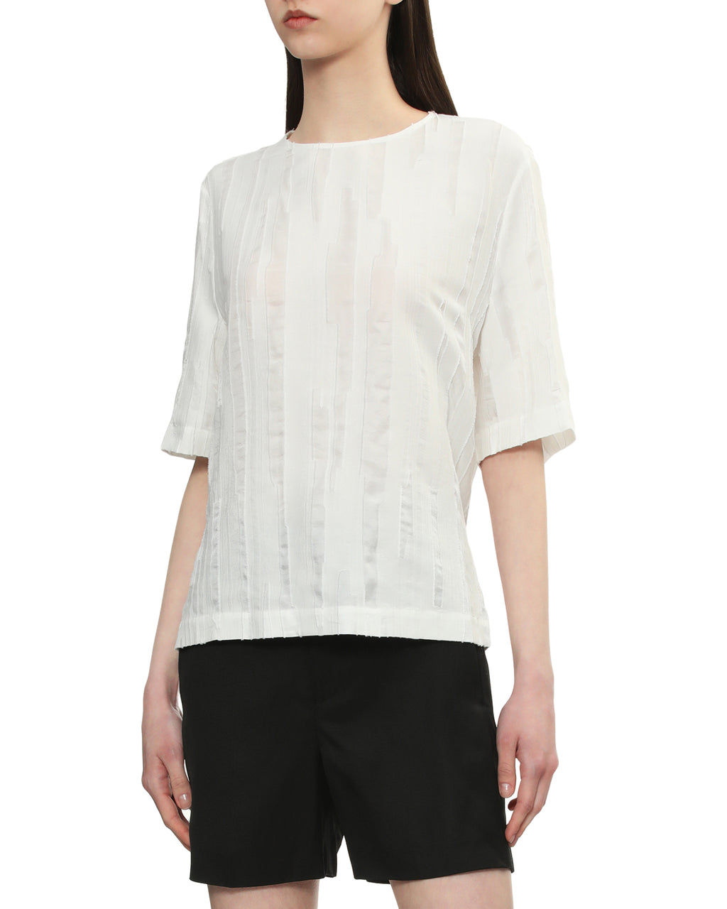 Round neck blouse