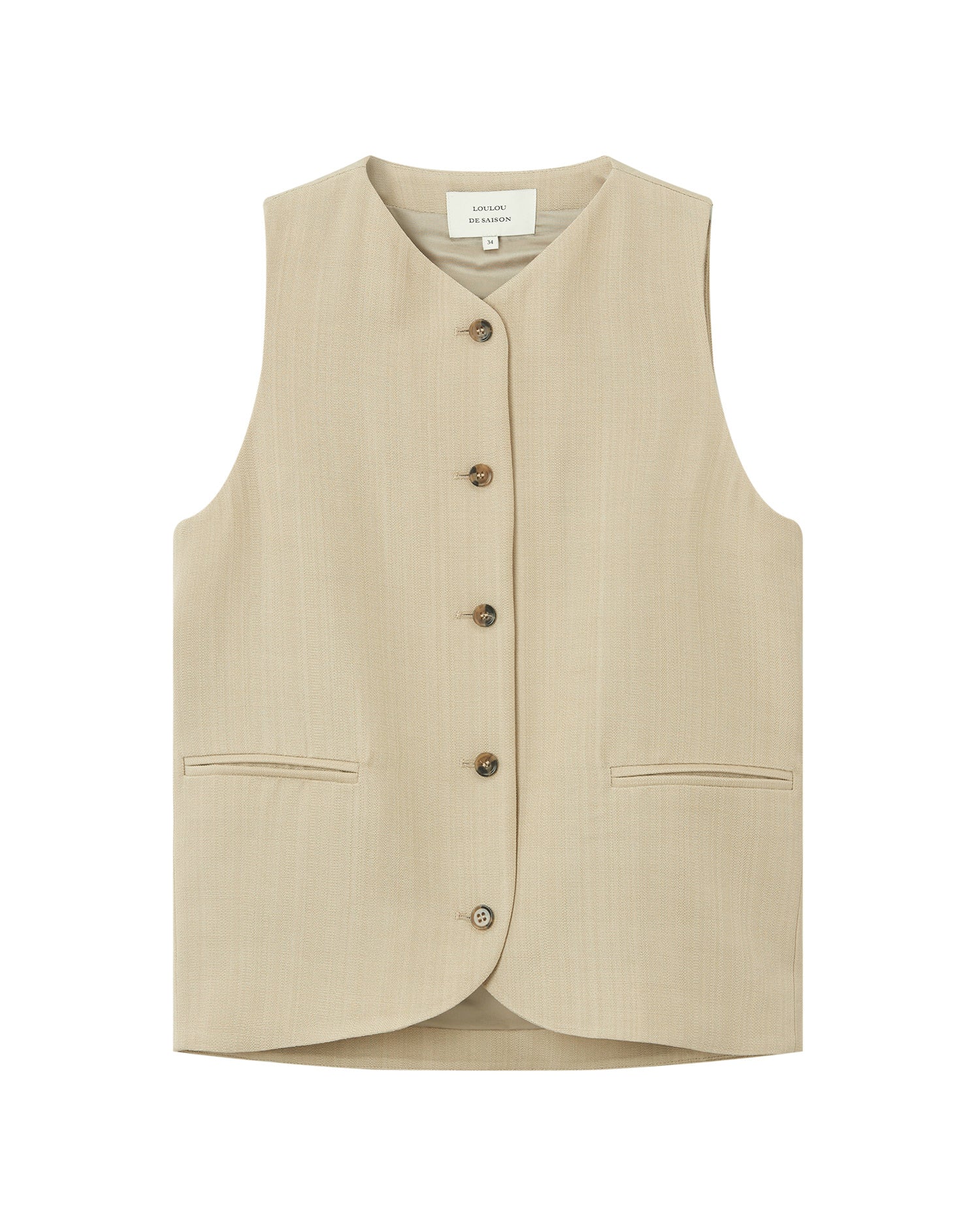 Tailored button-front waistcoat