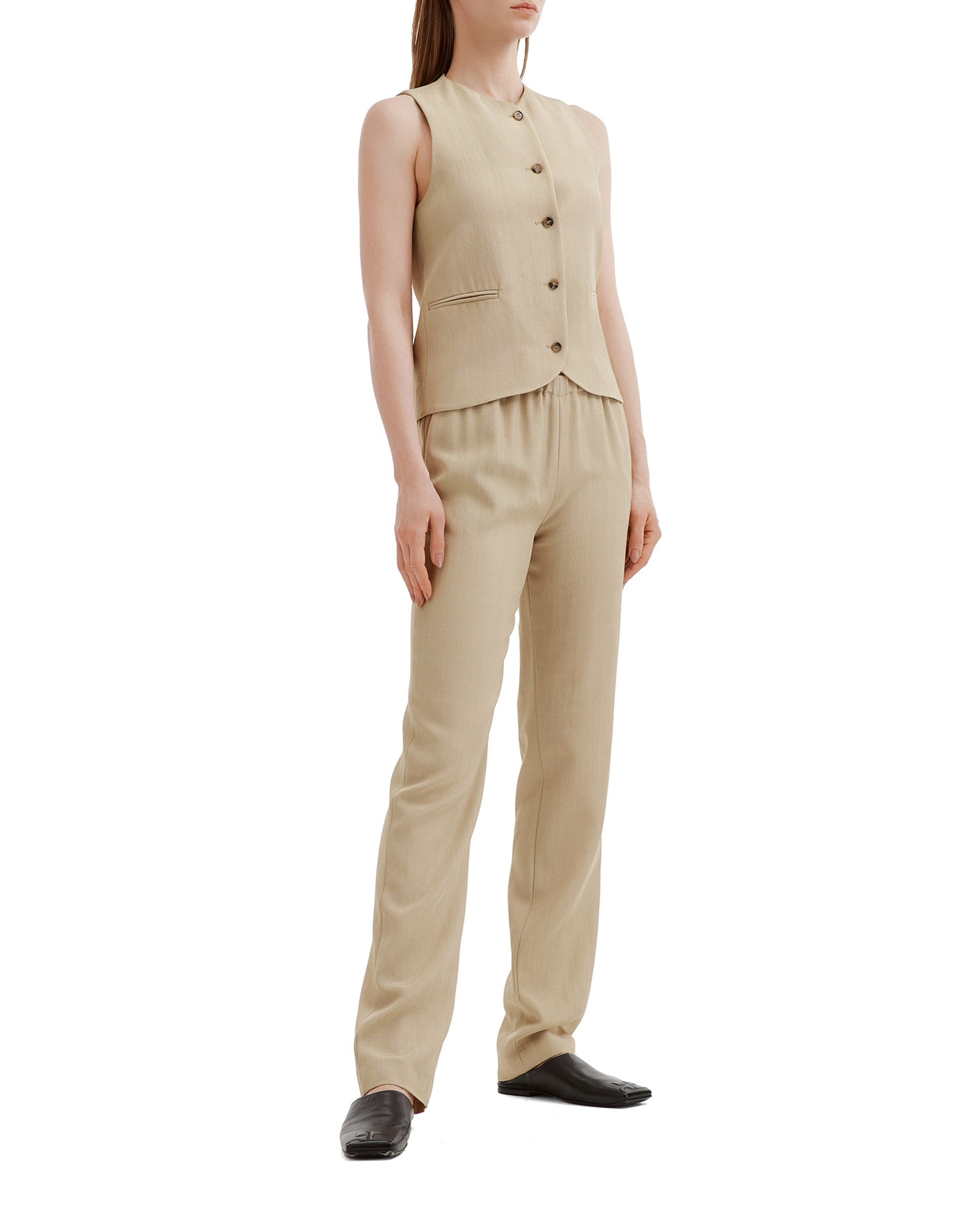 Tailored button-front waistcoat