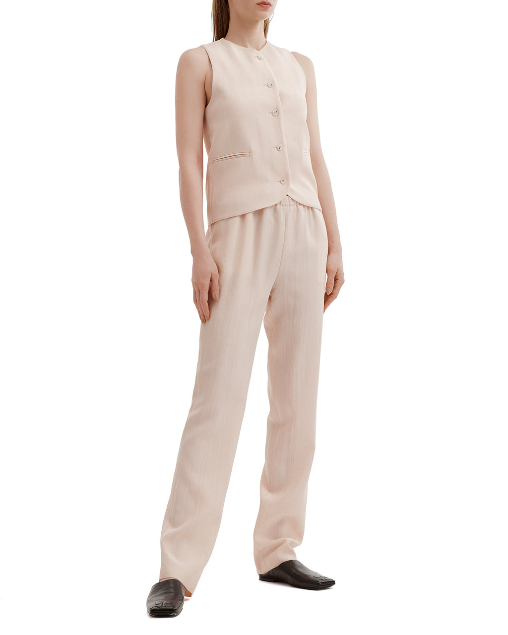 Tailored button-front waistcoat