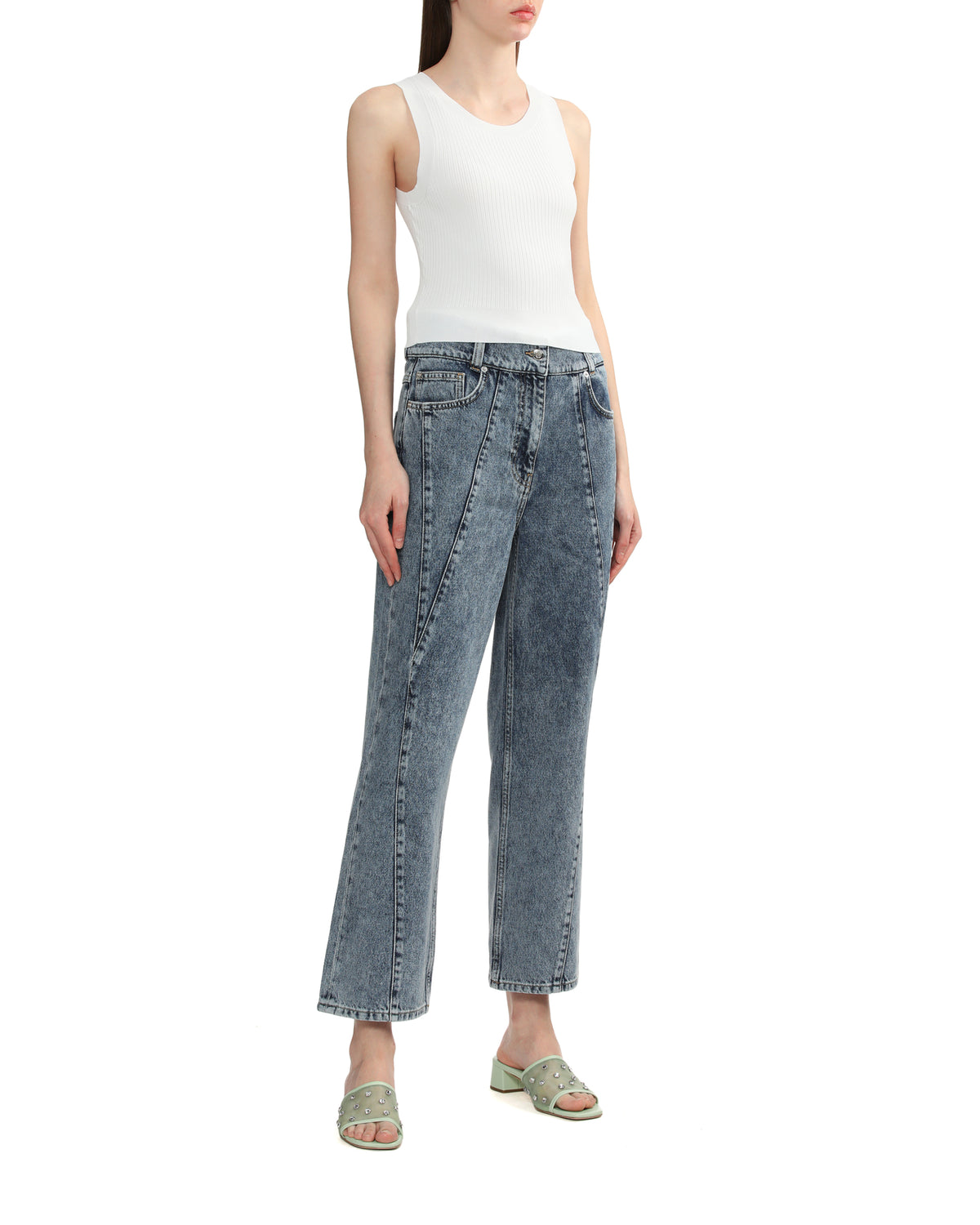 Brooke seafoam mule