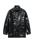 Faux lather jacket