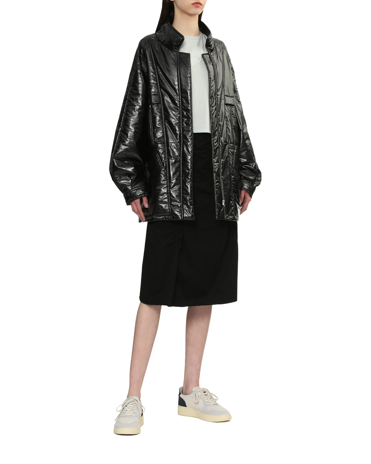 Faux lather jacket
